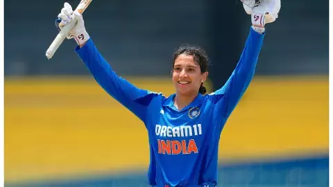 smriti mandha 77 ball century vs australia