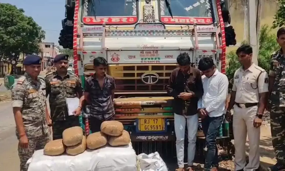 चिल्फी पुलिस ने ट्रक से पकड़ा 100 किलो गांजा, तीन आरोपी गिरफ्तार