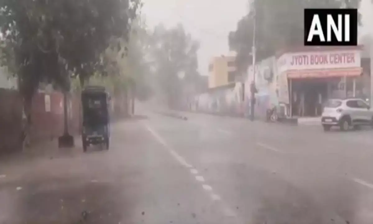 9 जिलों में बारिश और ओले गिरे, गर्मी से मिली राहत