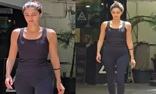 Ananya Panday Tank Top: एक्ट्रेस अनन्या पांडे ने कैजुअल लुक में  ढाया कहर, ऑल-ब्लैक आउटफिट में लगीं ग्लैमरस