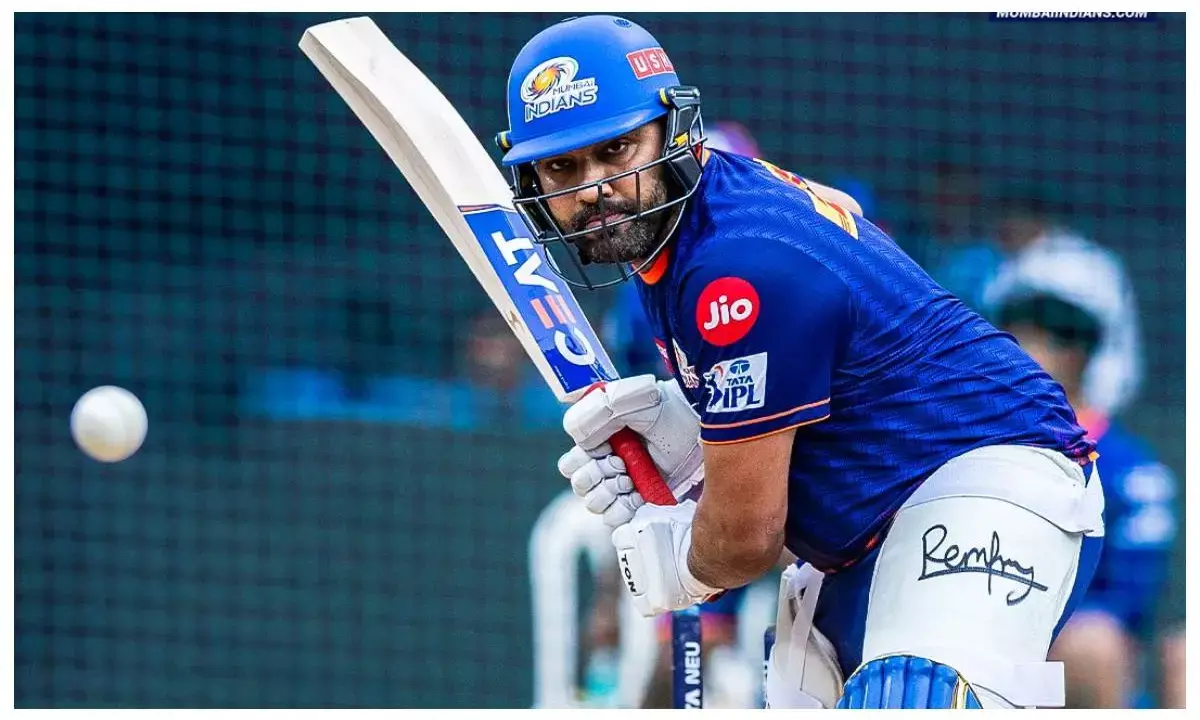 rohit sharma: टेस्ट से संन्यास के बाद रोहित शर्मा ने फिर थामा बल्ला, MI को प्लेऑफ में पहुंचाने का टारगेट