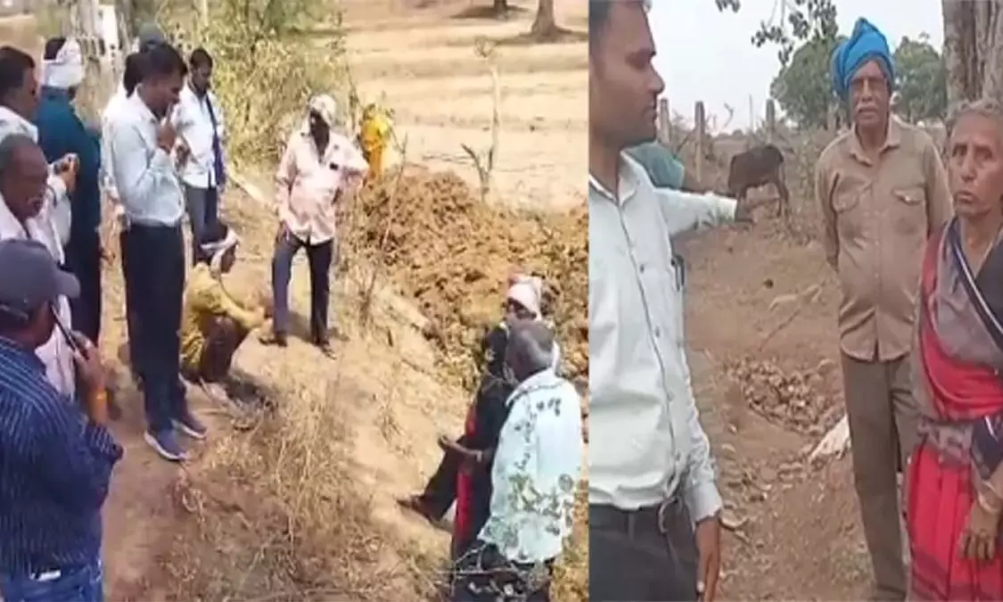 Revenue department removed encroachment got rights for elderly woman