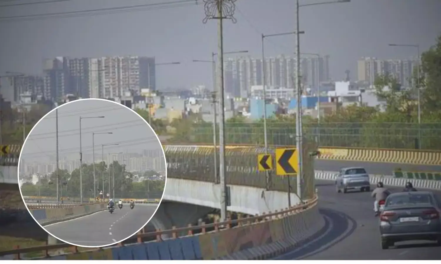 Preparations to build 2 ramps on Hindon Elevated Road