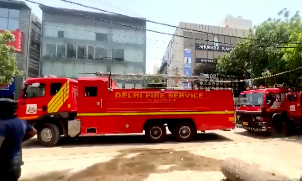 Fire breaks out at a coaching centre in Rajendra Nagar