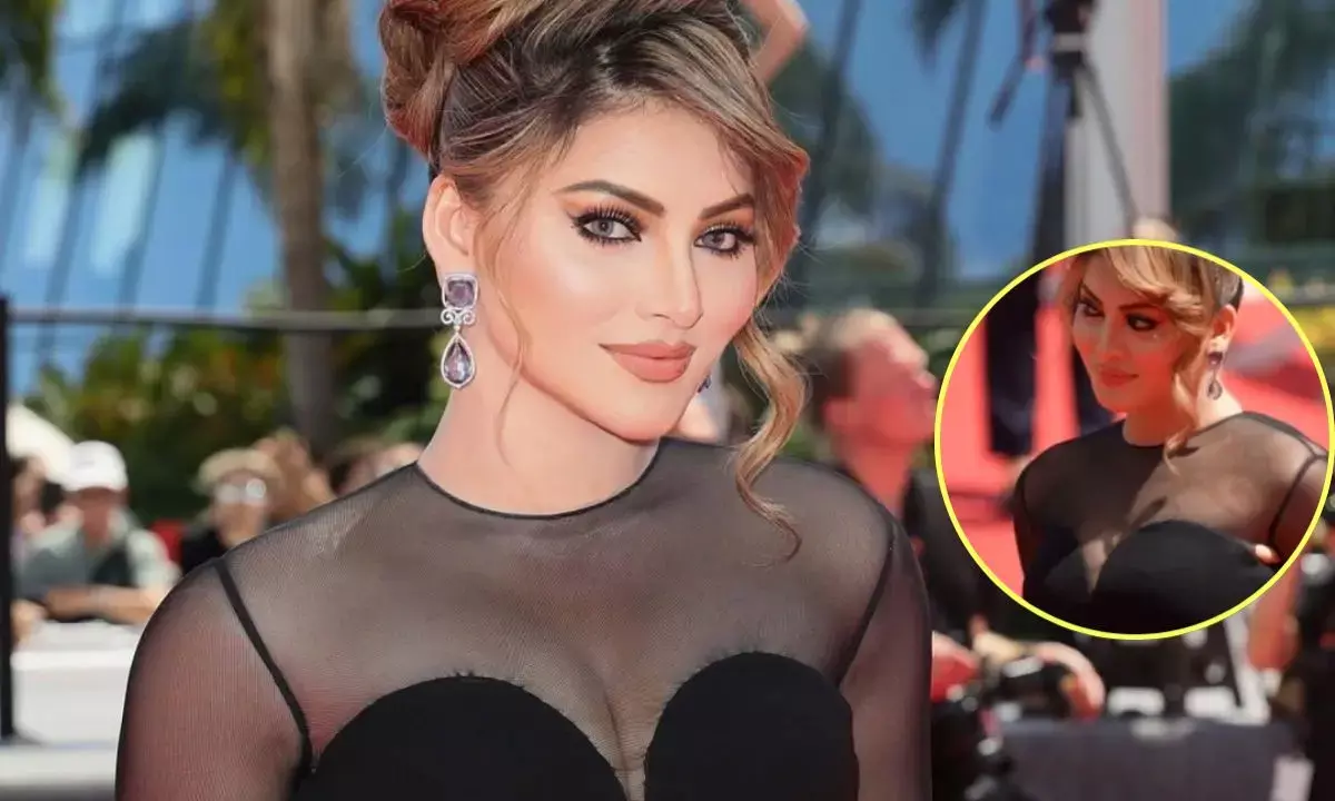 Urvashi Rautela major wardrobe malfunction at Cannes, oops moment Video Viral
