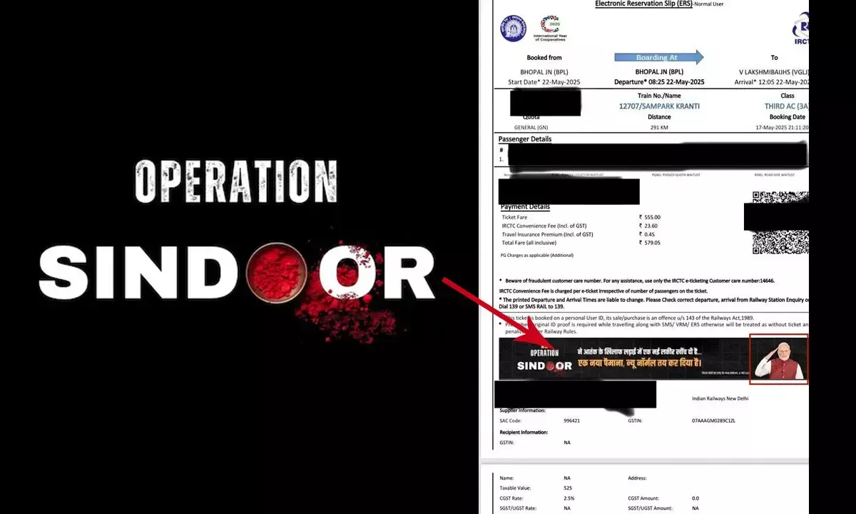 AAP objects to PM Modi photo on railway tickets