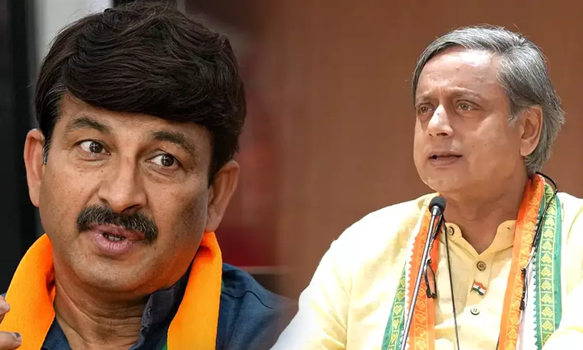 Manoj Tiwarti Supported Shashi Tharoor and targeted Congress