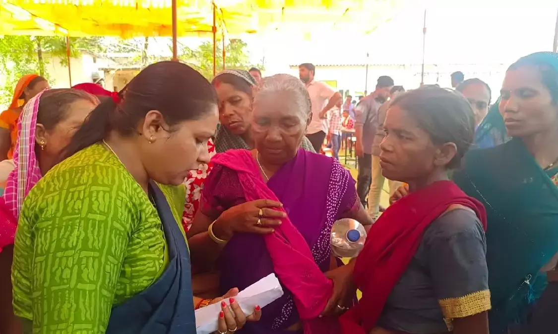 State Women Commission member Deepika Shori listening to peoples problems