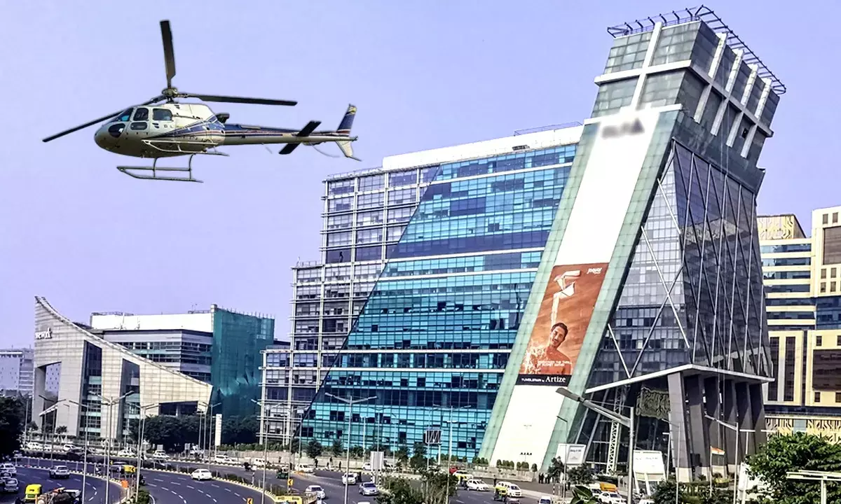 गुरुग्राम में हेलीकॉप्टर टैक्सी सेवा जल्द होगी शुरू, हेलीपोर्ट के लिए 30 एकड़ जमीन तय