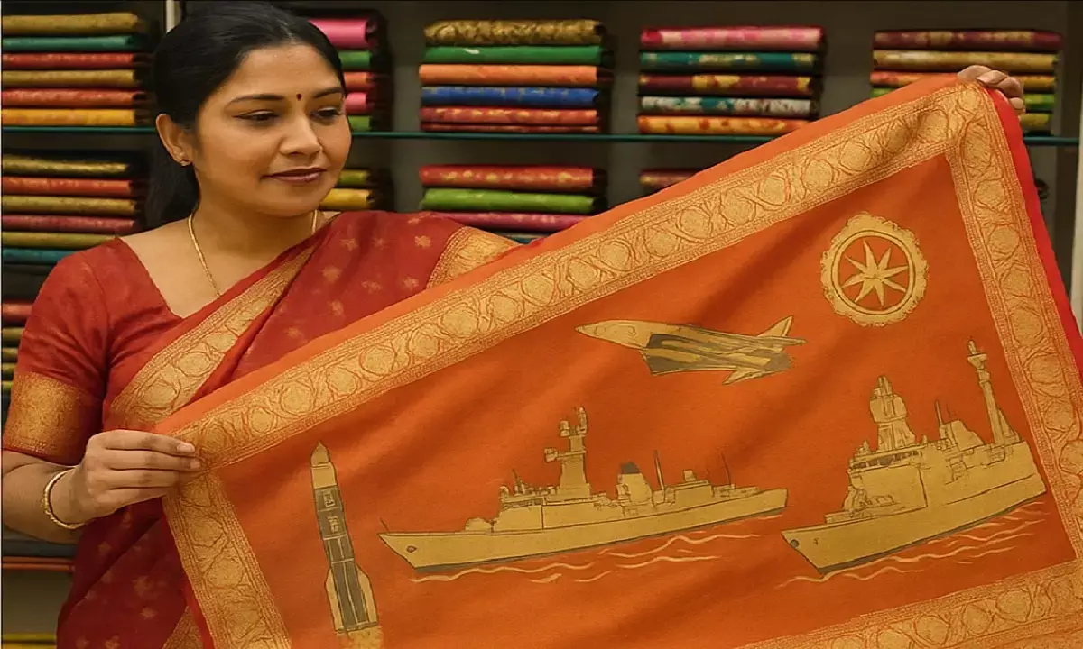 काशी में गूंजा ऑपरेशन सिंदूर, बनारसी साड़ियों में दिखा देशभक्ति का रंग