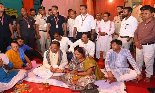 मुख्यमंत्री पहुंचे ग्राम दोकड़ा : भगवान जगन्नाथ मंदिर के प्राण प्रतिष्ठा कार्यक्रम में हुए शामिल, प्रदेश की सुख समृद्धि  की कामना