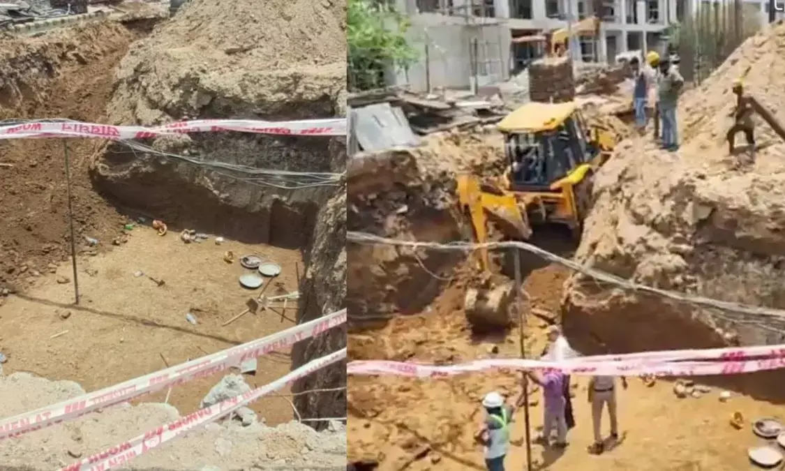 Faridabad Railway Station Accident during Digging