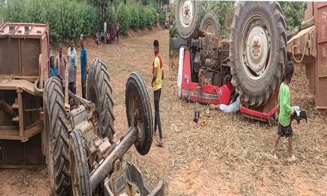 An 18-year-old tractor driver was crushed to death when the tractor went out of control and overturned