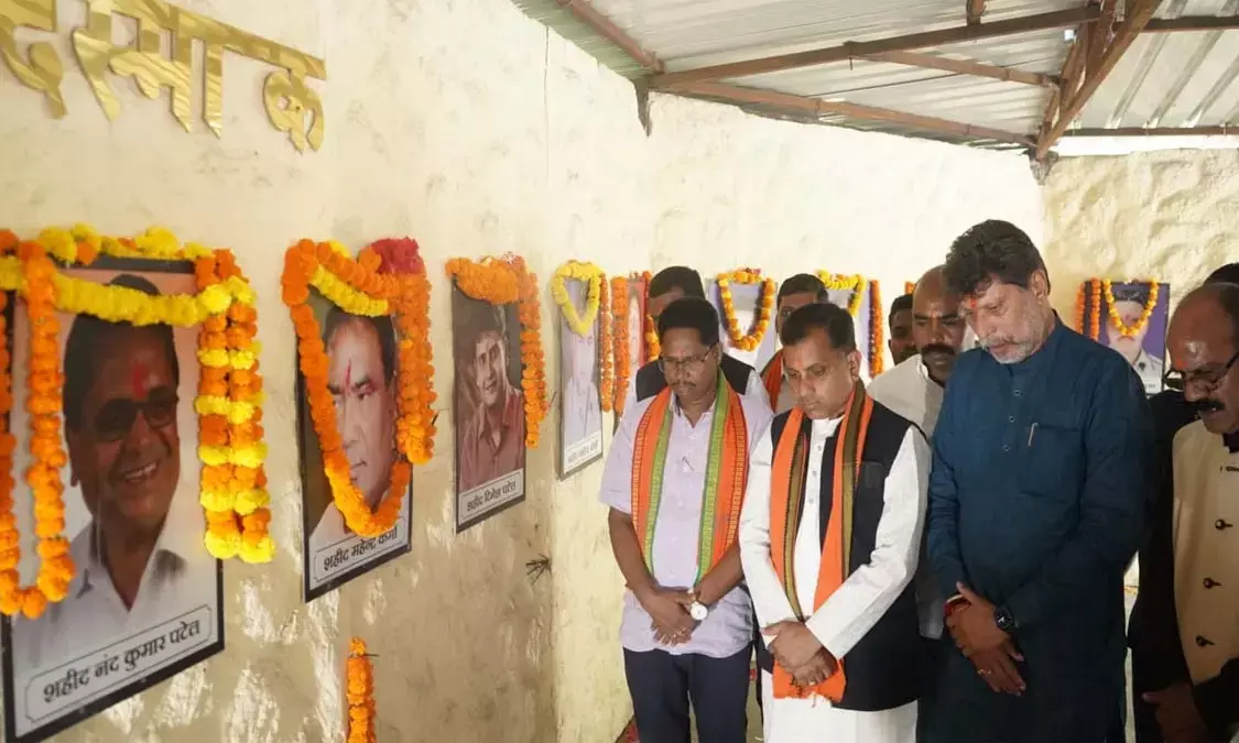 BJP state president Kiran Dev paid tribute to martyrs