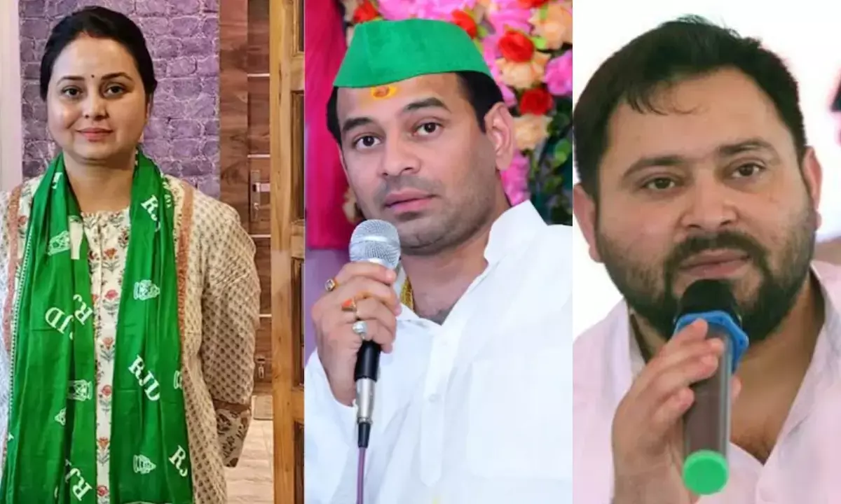 Tej Pratap Tejashwi Yadav Rohini Acharya Tej Pratap Tejashwi Yadav Rohini Acharya