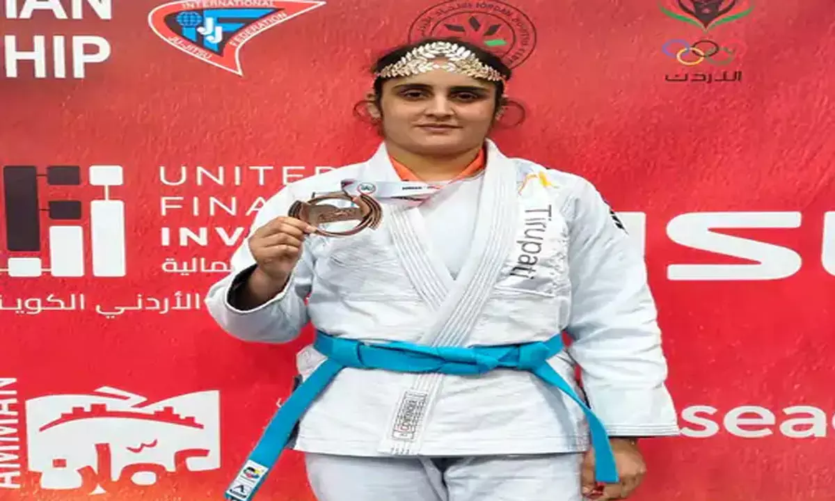 जॉर्डन में एशियाई सीनियर जीजूत्सु में जीता कांस्य पदक