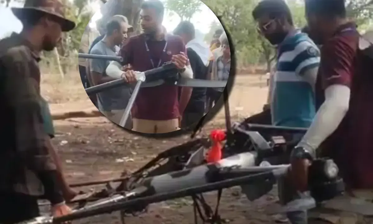 Army drone crashes in Datia