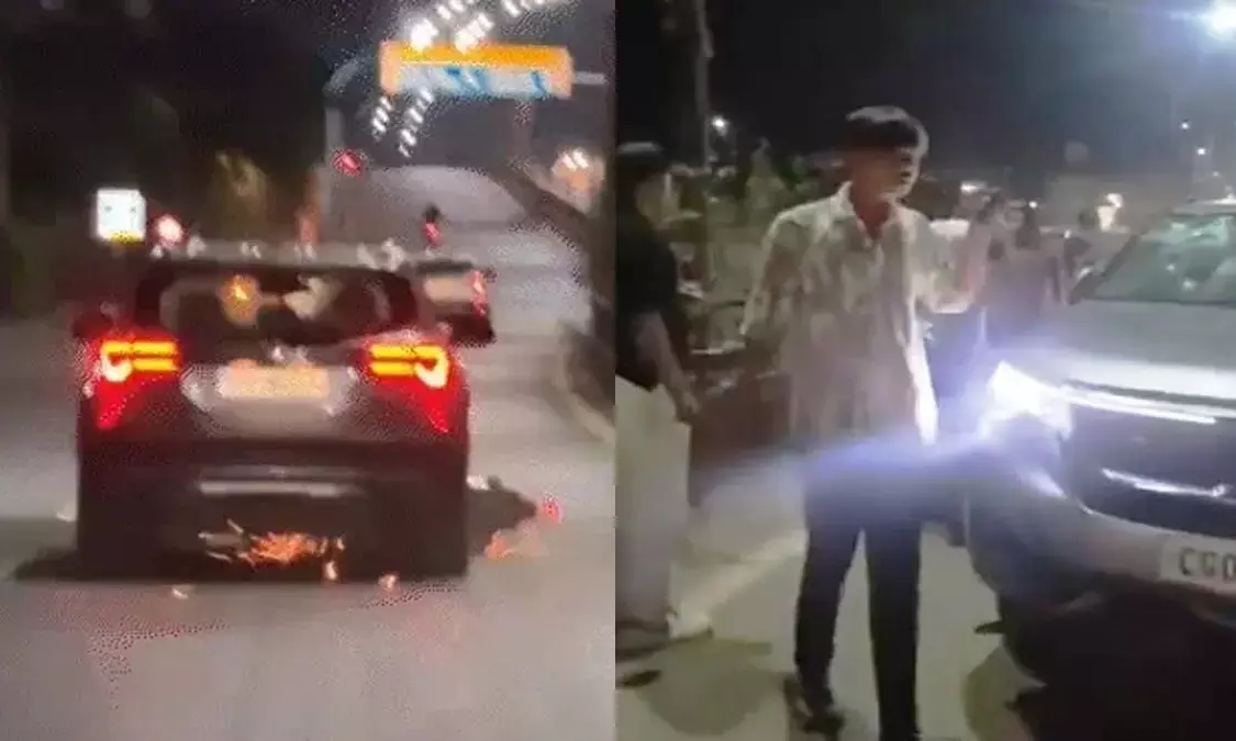 Car hit a bike badly