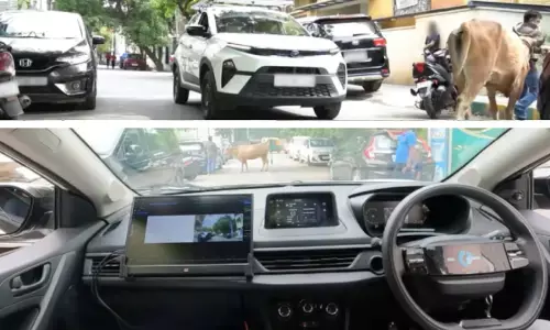 बिना ड्राइवर सड़क पर दौड़ रही थी टाटा की SUV, अनाचक उसके सामने आ गई गौ माता बिना ड्राइवर सड़क पर दौड़ रही थी टाटा की SUV, अनाचक उसके सामने आ गई गौ माता