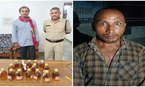 पुलिस की बड़ी कार्रवाई : अवैध शराब बेचने वाले दो आरोपी गिरफ्तार, 35 पौवा देशी शराब बरामद