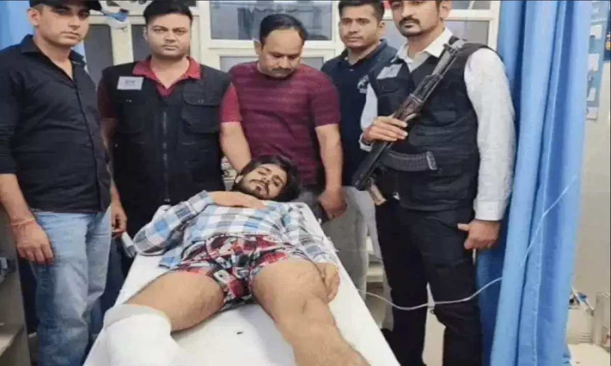 बड़ी वारदात टली, एक आरोपी घायल, 4 हथियार बरामद