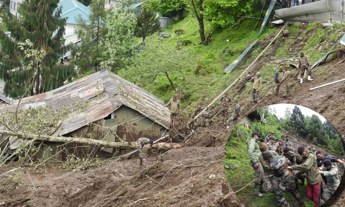Sikkim Landslide on army camp