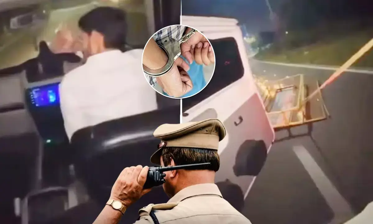 पुलिस ने बैरिकेड घसीटने वालों को किया गिरफ्तार, 89,500 का चालान, कार भी जब्त