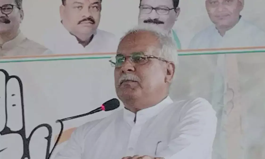 During the Save Constitution rally, Bhupesh Baghel accused the BJP