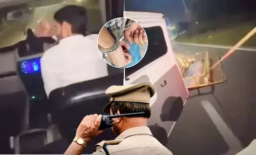 पुलिस ने बैरिकेड घसीटने वालों को किया गिरफ्तार, 89,500 का चालान, कार भी जब्त