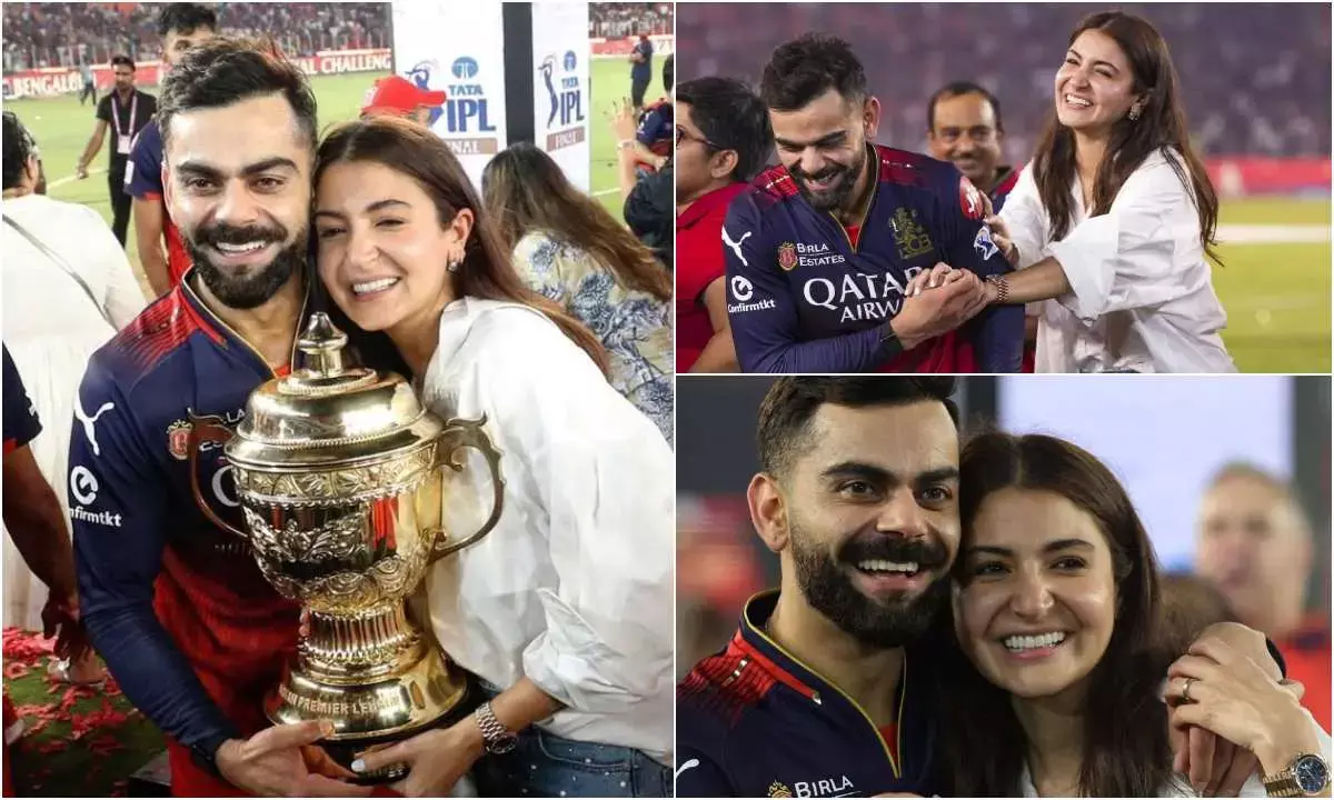 virat kohli anushka-sharma celebrate rcb ipl 2025 win lift trophy together