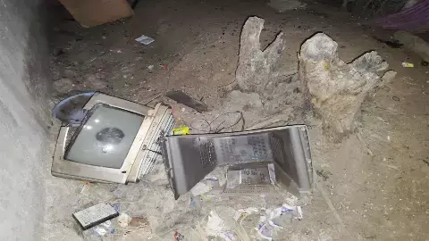 Broke the TV in anger