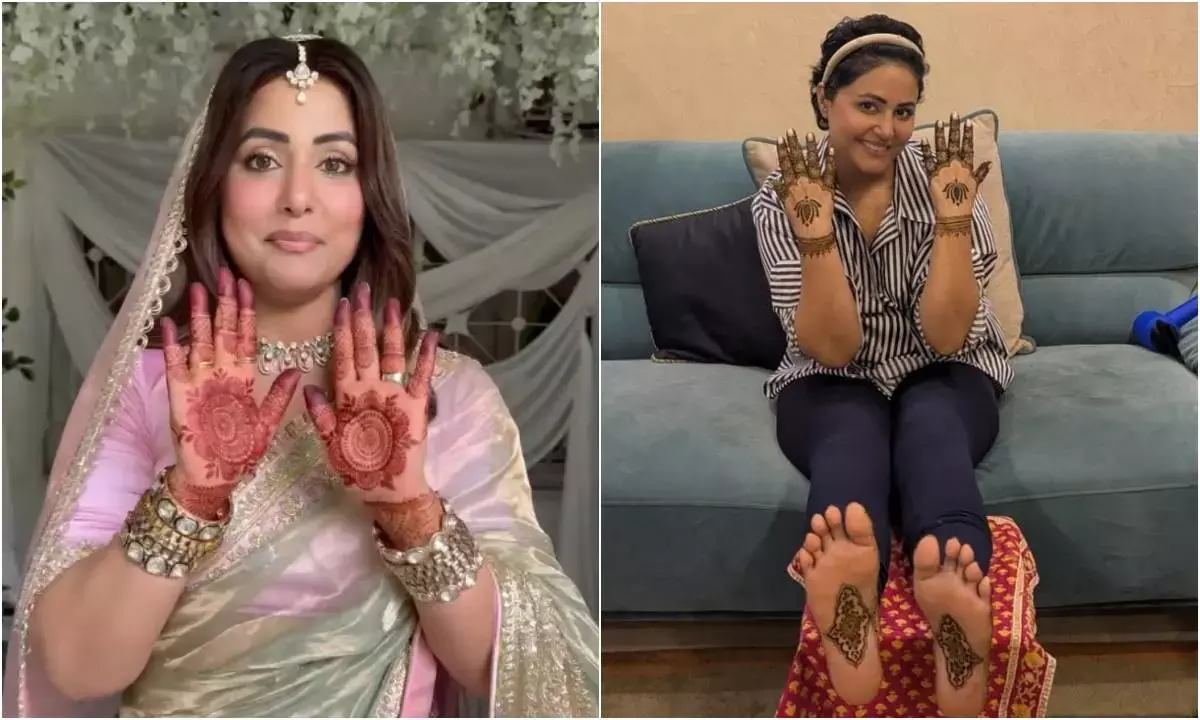 Hina Khan unseen mehendi pics from Wedding with Rocky Jaiswal, Photos