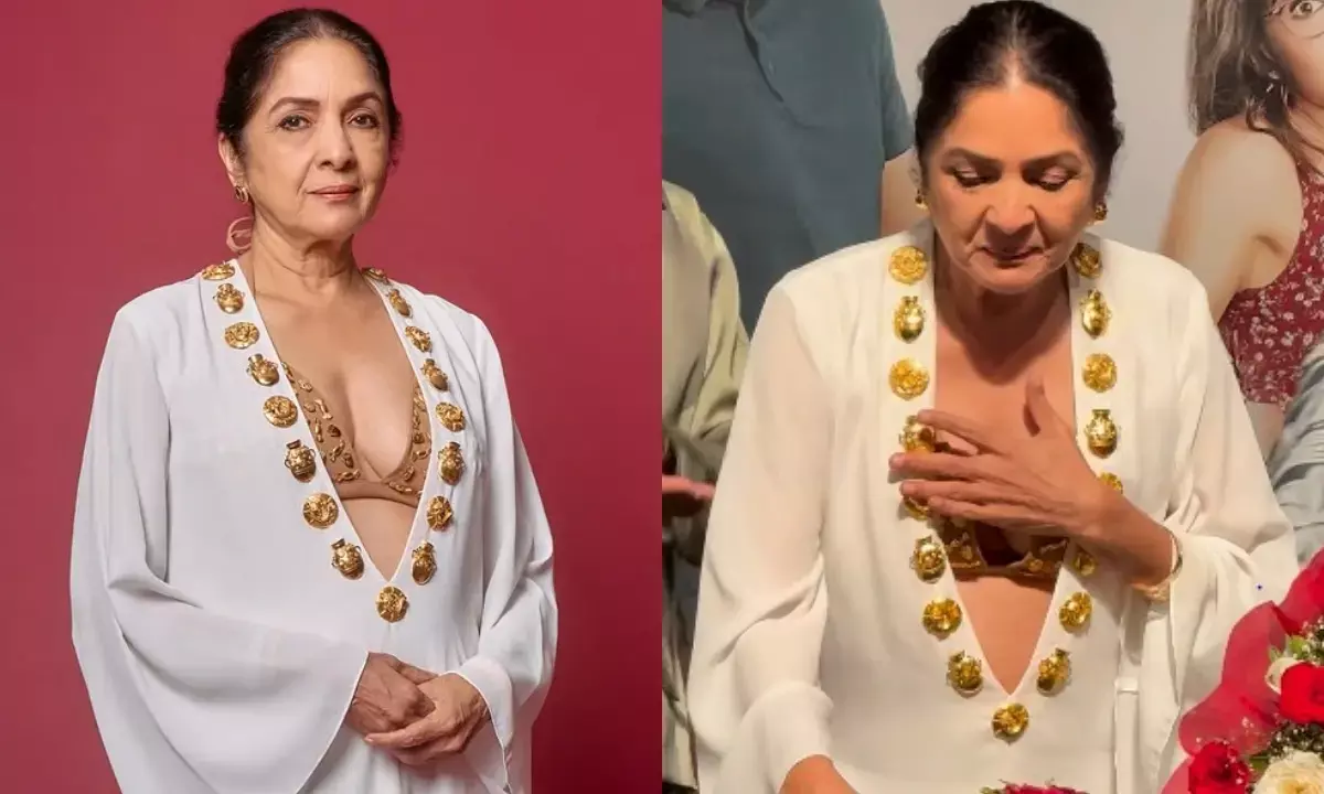 66 साल की नीना गुप्ता ने ढाया कहर, बर्थडे पर गोल्डन ब्रा पहन काटा केक, बोल्ड लुक से हुईं ट्रोल