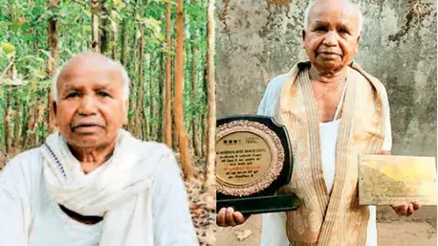 विश्व पर्यावरण दिवस : बस्तर के दामोदर ने खड़ा किया 400 एकड़ में जंगल, बचाने के लिए ठेंगा पाली का नियम विश्व पर्यावरण दिवस : बस्तर के दामोदर ने खड़ा किया 400 एकड़ में जंगल, बचाने के लिए ठेंगा पाली का नियम