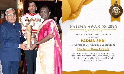 Padmashree Award to Dr. Santram Deshwal