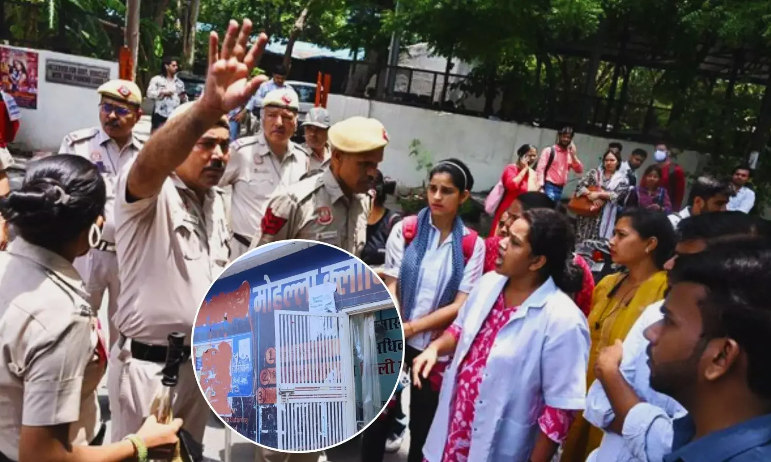 Mohalla Clinic Staff Protest