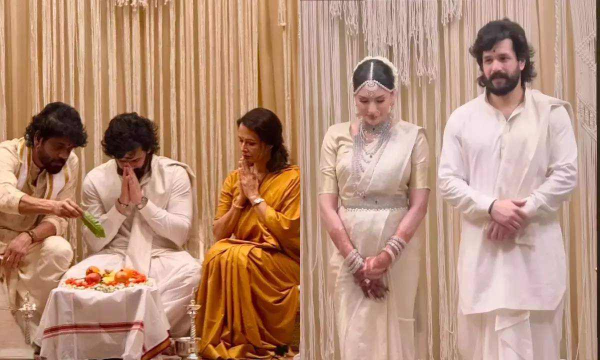 अखिल अक्किनेनी ने जैनब रावजी से रचाई शादी, बारात में नाचे पिता नागार्जुन, देखें Photos-Video