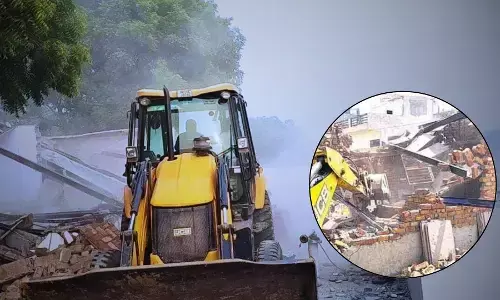 Bulldozers action on illegal colonies in Gurugram