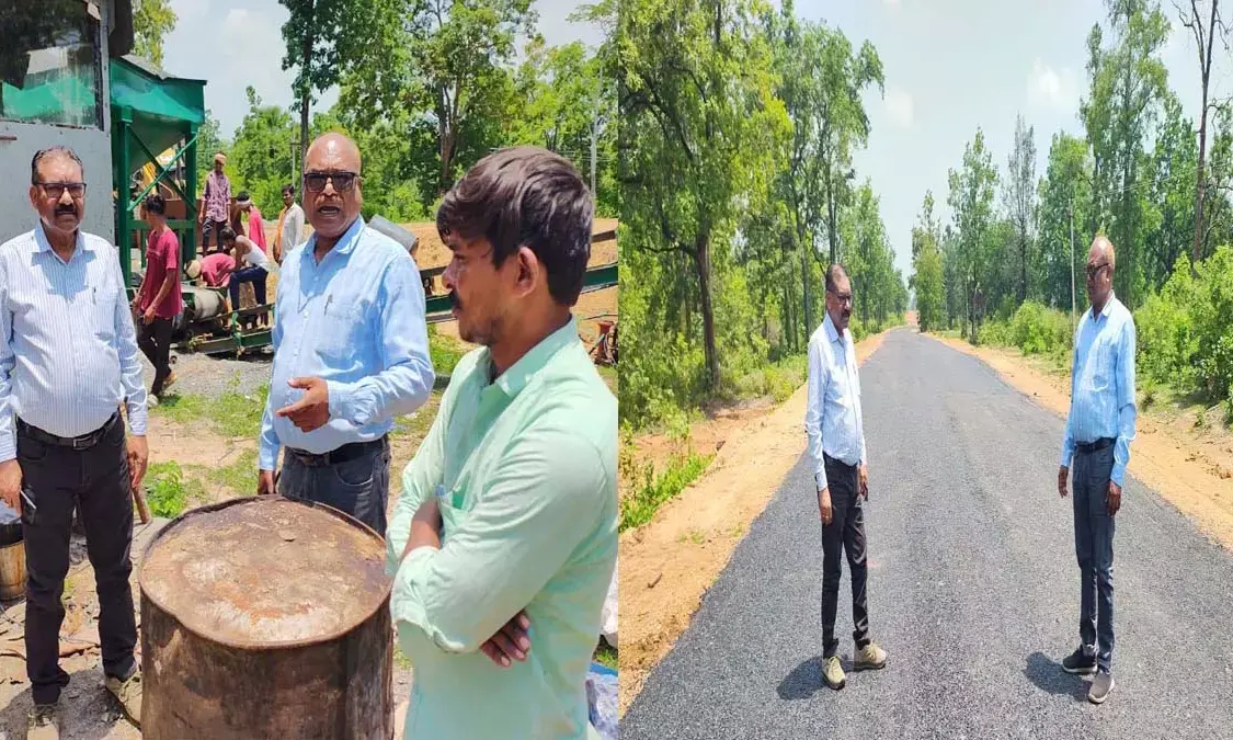 Road construction in the Naxal-affected Bhejji-Chintagufa and Chintalnar-Maraiguda areas