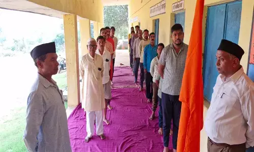 paying tribute to Chhatrapati Shivaji Maharaj