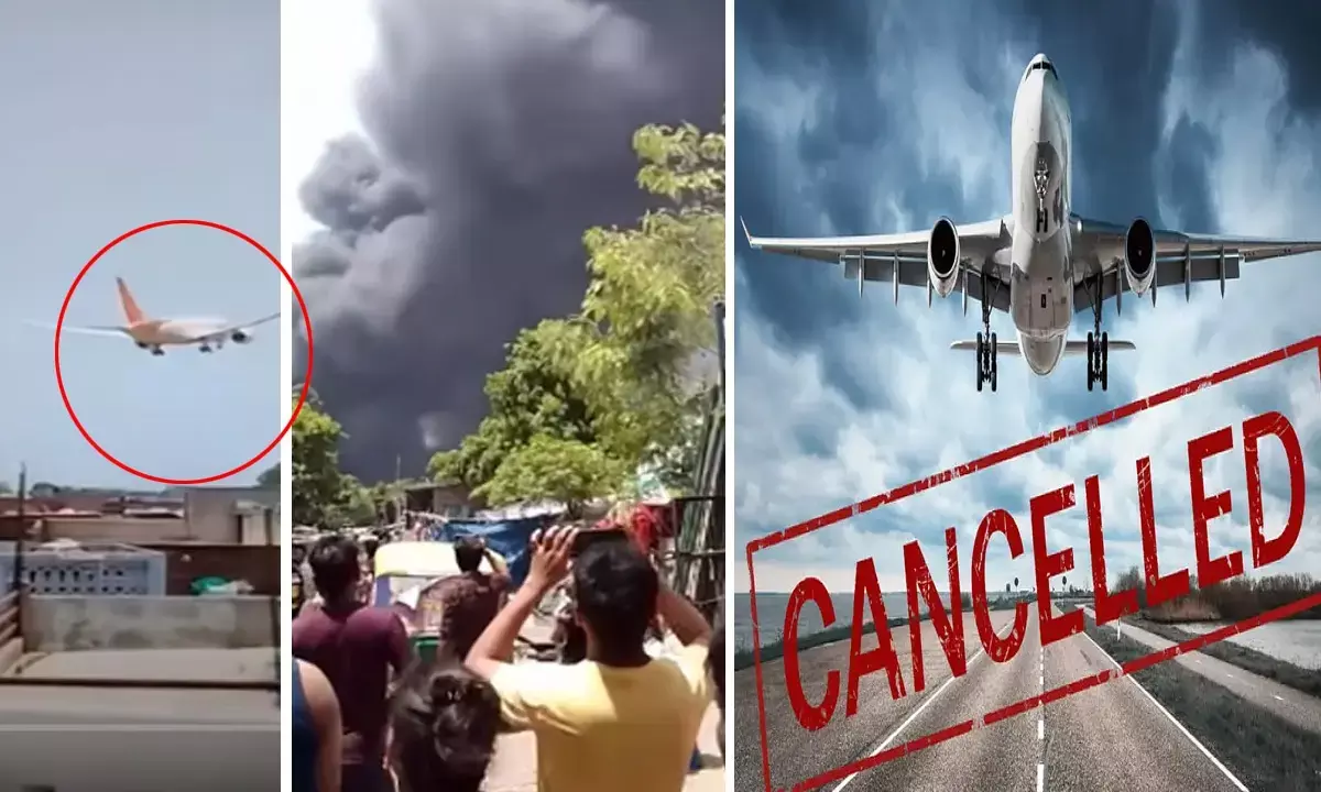 Flights cancel due to plane crash in Ahmedabad