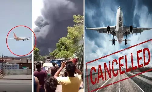 Flights cancel due to plane crash in Ahmedabad