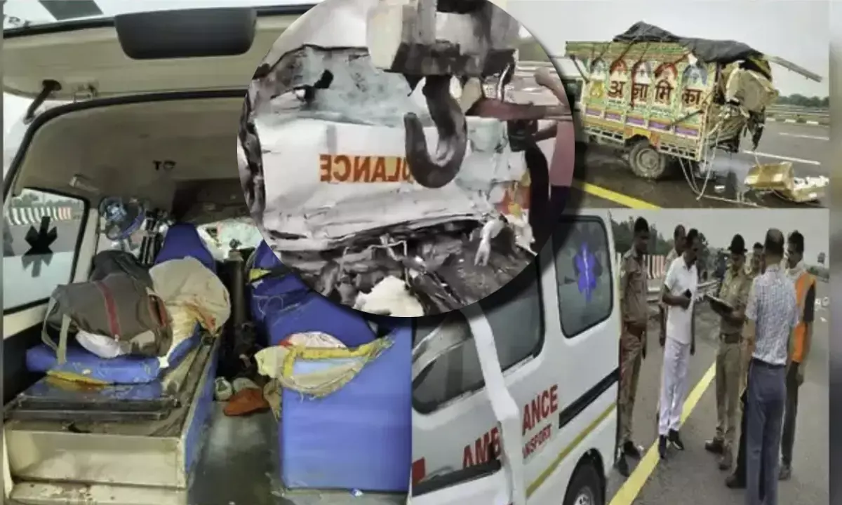 Amethi Expressway Accident, Purvanchal Expressway News, Ambulance Accident Amethi, Road Accident on Expressway