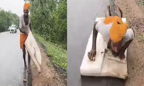 Balod Baba Charandas Dandavat Yatra Gangotri-Rameswaram