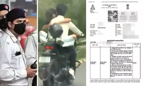 Noida Traffic Police Challan on viral video