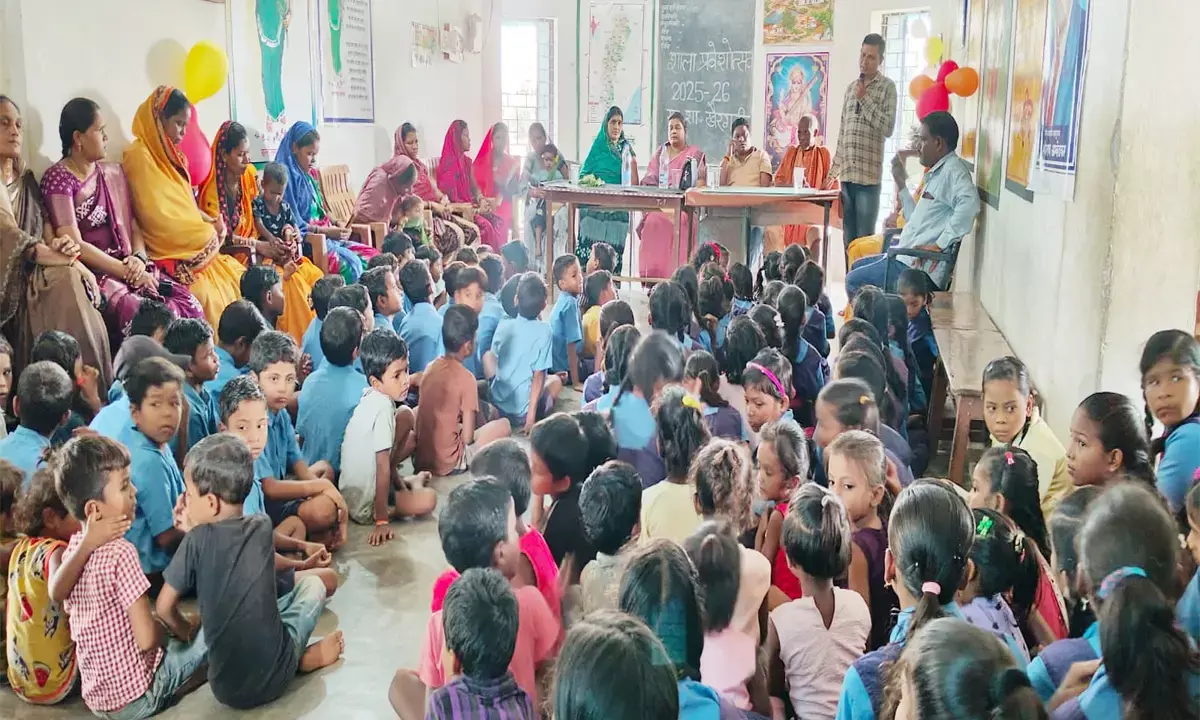 children attending school