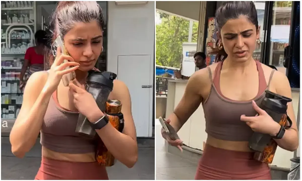 samantha ruth prabhu angry on paparazzi outside gym, video viral