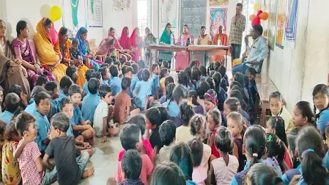 children attending school