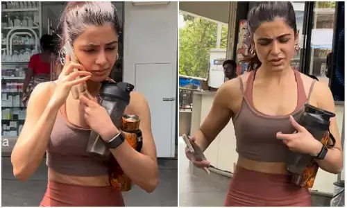samantha ruth prabhu angry on paparazzi outside gym, video viral