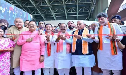 National Co-Organization General Secretary Shiv Prakash cutting the ribbon